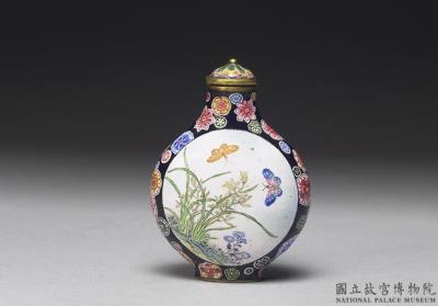 图片[2]-Copper-body painted enamel snuff bottle with panels of apricot blossoms and sparrows with butterflies, Yongzheng reign (1723-1735), Qing dynasty-China Archive